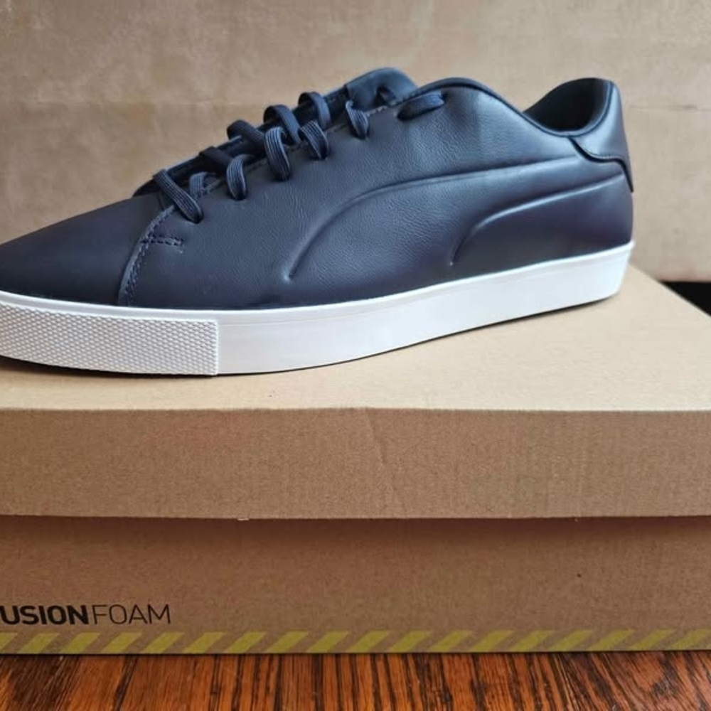 Men's Black Leather Sneakers